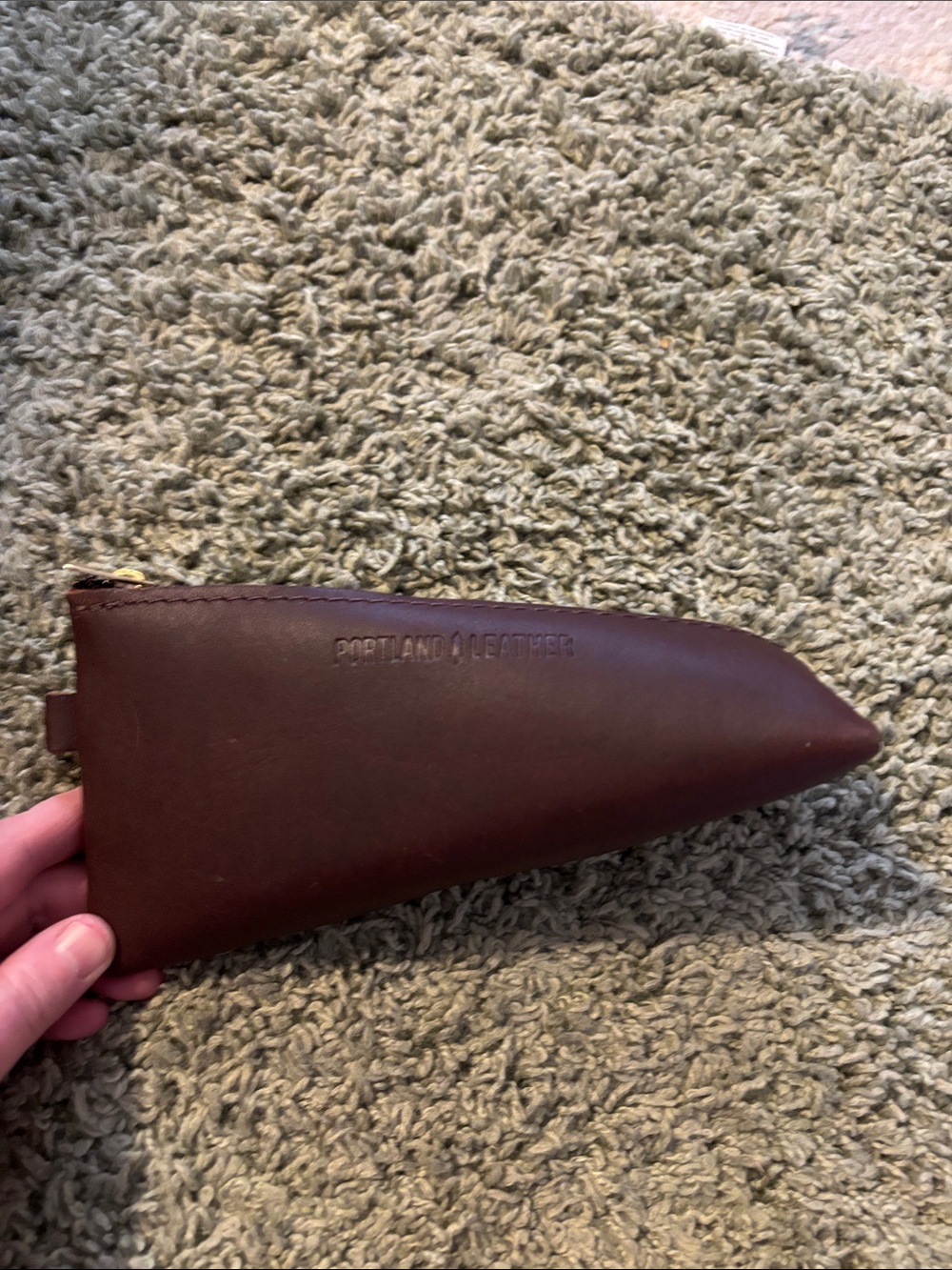 Portland Leather Coldbrew Alpine Pouch Little Storage Genuine Brown